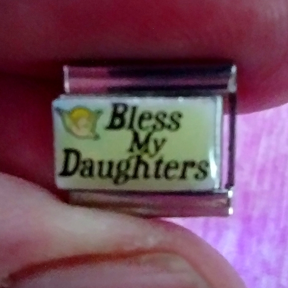 Jewelry - Italian Stainless Steel 'Bless My Daughters' Charm link